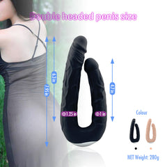 Double-Ended Vibrating Dildo - Dual Pleasure, USB Rechargeable, Waterproof, G-Spot Stimulator