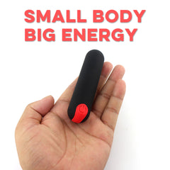 Silicone Rechargeable Bullet Vibrator - Waterproof, Compact, 10 Vibration Modes with Charging Cable