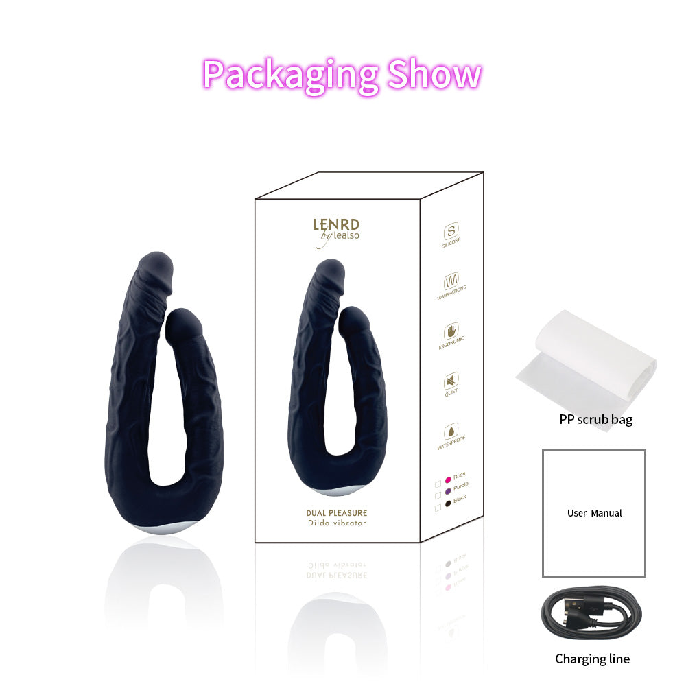 Double-Ended Vibrating Dildo - Dual Pleasure, USB Rechargeable, Waterproof, G-Spot Stimulator