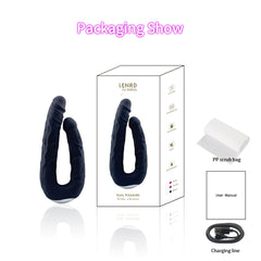 Double-Ended Vibrating Dildo - Dual Pleasure, USB Rechargeable, Waterproof, G-Spot Stimulator