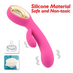 Dual-Head Silicone Vibrator | Waterproof, USB Rechargeable, 10 Vibration Modes