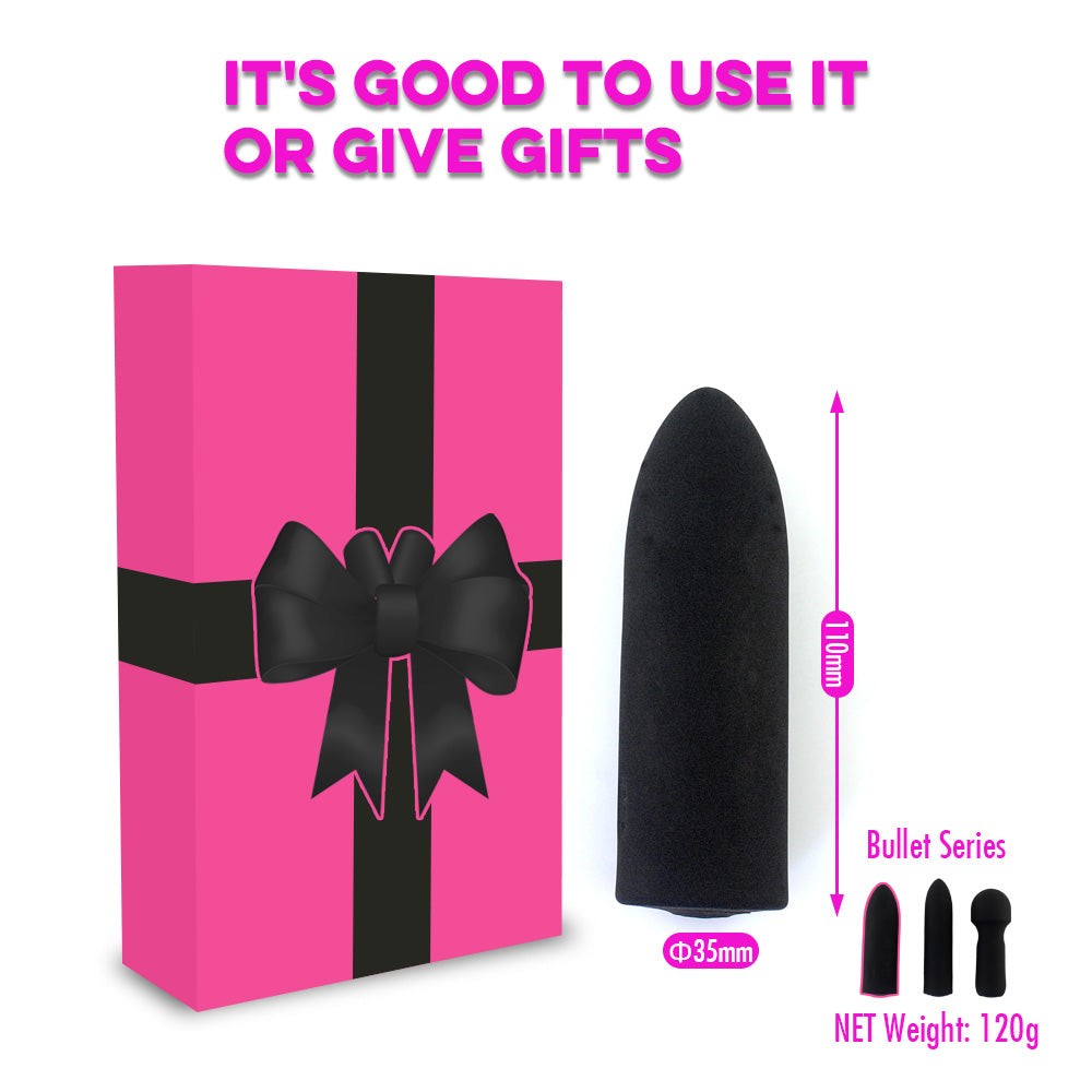 Luxury Bullet Vibrator - USB Rechargeable, Waterproof, 10 Vibration Modes, With Charging Cable, Manual, & Storage Bag