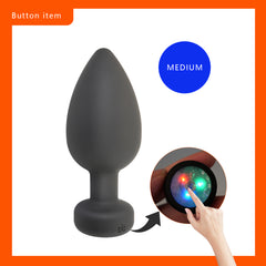 Light-Up Anal Plug - Bluetooth-Controlled Vibrating, Remote and App-Compatible