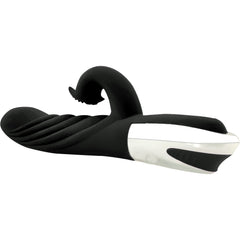 Ares Olympus - Rechargeable Dual Action Vibrator for Women | 10 Vibration Modes & 12 Pulsation Patterns | Waterproof Silicone | Available in Black and Flesh