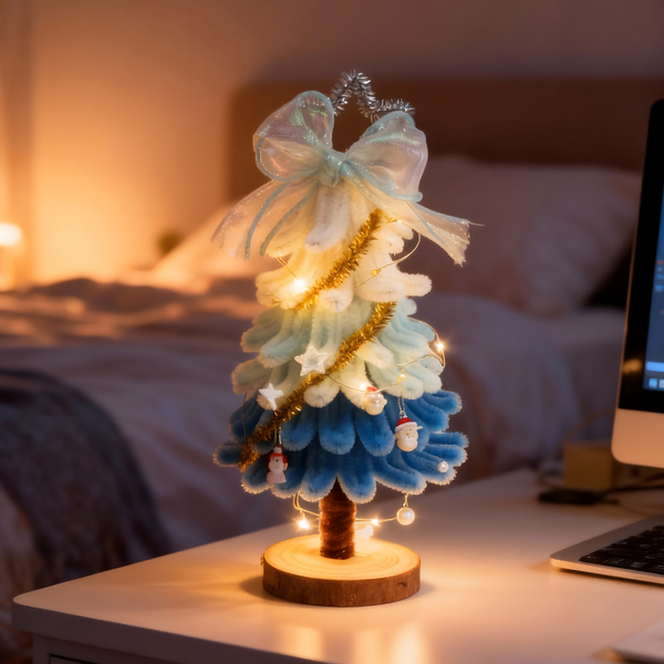 Mini Cute Plush Christmas Tree - The Perfect Home Décor to Light Up Your Holiday Spirit!