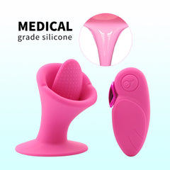 Wireless Remote Control Tongue Vibrator - 10 Vibration Modes, Soft & Flexible Touch, USB Rechargeable, Waterproof Design for Intimate Moments