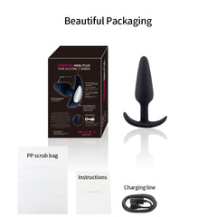 Vibrating Silicone Anal Plug - Remote-Controlled with 9 Vibration Modes