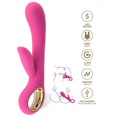 Alice Dual-Head G-Spot Vibrator – USB Rechargeable, Silicone & ABS Material