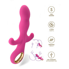 Emily Dual-Head G-Spot Vibrator – Rechargeable, Waterproof, Silicone, Ultra Quiet