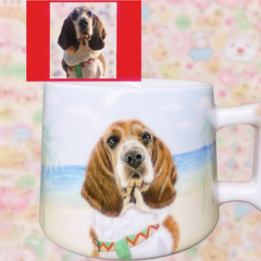 Personalized Hand-Painted Ceramic Art Cup - Custom Pet Pattern Drinkware