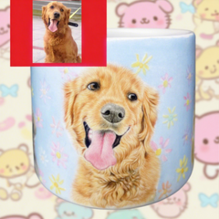 Personalized Hand-Painted Ceramic Art Cup - Custom Pet Pattern Drinkware
