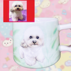 Personalized Hand-Painted Ceramic Art Cup - Custom Pet Pattern Drinkware