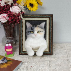 3D Custom Plush Animal Clone with Wooden Frame - A Perfect Keepsake Gift for Pet Lovers | WoolenPet