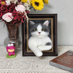 3D Custom Plush Animal Clone with Wooden Frame - A Perfect Keepsake Gift for Pet Lovers | WoolenPet