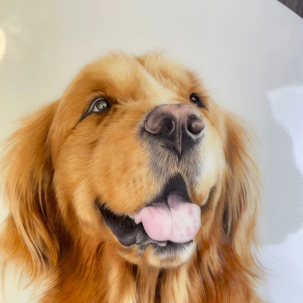 Custom Hand-painted Ceramic Pets or Portraits - 95% Similarity Masterpiece | HmadeArt